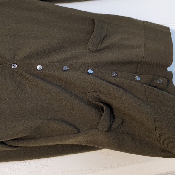 Olive Green Banana Republic Button Cardigan - Picture 2 of 8